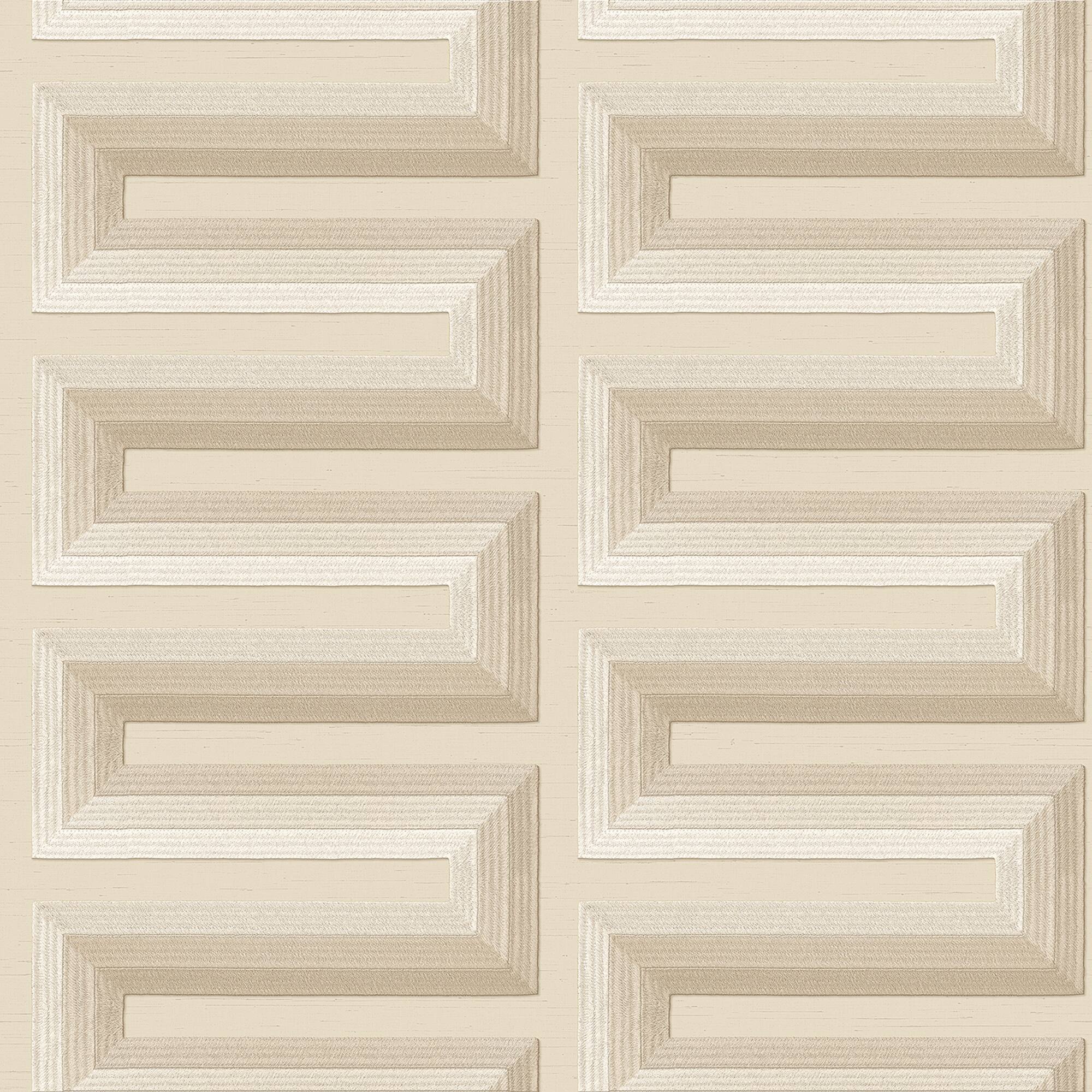 Designs Direct Embroidered Grecian Key Wallpaper